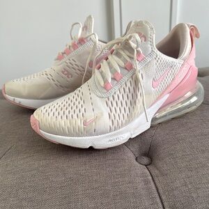 Nike Women's Air Max 270 in Cream and Pink